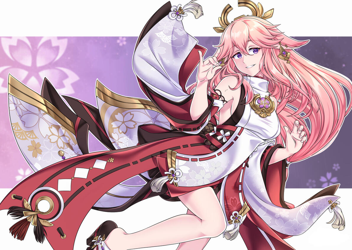 Yae Miko 2023 | Genshin Impact FanArt | Stamp Rally contribution for Girls Invocation